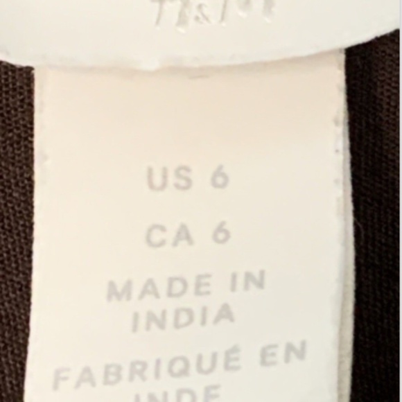 H&M  Eyelet Linen Blend Lace V Neck Camisole Top Sz 6 Brown #181E - Picture 9 of 9